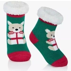 Sumona Sherpa Lined Cabin Socks Knit Winter Cozy Slipper Socks Non Slip Set of 2
